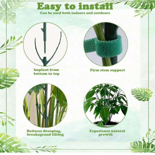 Stackable Monstera Moss Pole, 10 PCS Natural Coir Plant Support Stakes. - size: 10 Pack