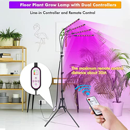 Felibeaco Plant Grow Lights for Indoor Plants with Adjustable Stand & Timer - style: Floor