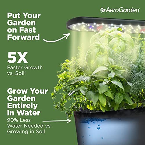 AeroGarden Harvest Indoor Garden Hydroponic System with LED Grow Light - color: Black, style: Harvest