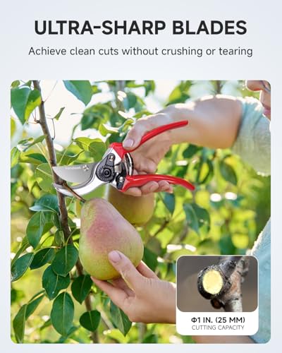 Fondwell 8.5" Professional Hand Pruners Bypass Pruning Shears for Gardening