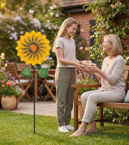 Wind Spinner Outdoor, Yard Decorations Outdoor, Sunflower Garden Decor