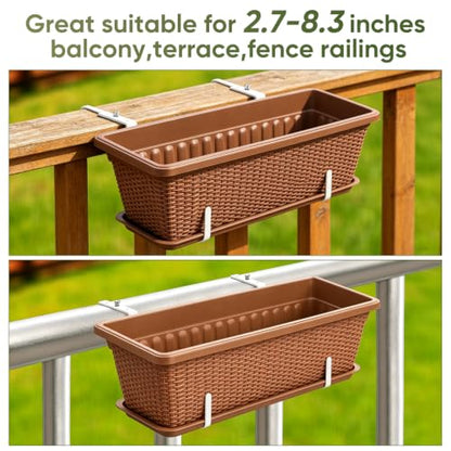Window Box Bracket,Adjustable Planter Box Brackets,White,6Pack - color: White, size: 6PCS
