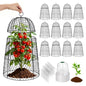 12 Pack XL Metal Garden Cloches for Plants, 17" Tall Chicken Wire Cloches