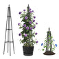 Alisisfores 5.2 FT Obelisk Trellis for Climbing Plants, Black - size: 5.2 Ft