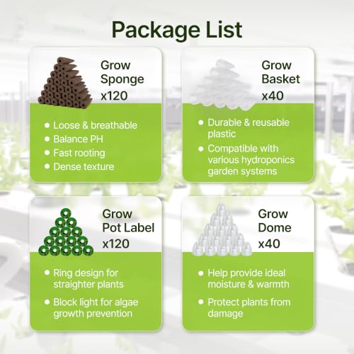 SUNCOZE 320pcs Hydroponic Pods, Accessories Compatible Hydroponics Systems - size: 2 Sets
