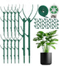 12 Pack Stackable Monstera Plant Support, Upgrade Pothos Plant Climber Support Indoor Plant Stakes with 12 Clips and Cable Ties Plant Poles for Vine Training Stem Stabilization