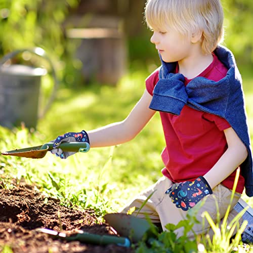 Baidast Garden Gloves for Kids, Breathable Leather Gardening Gloves for Digging, Planting, Pruning - size: Large(Age 10-12)