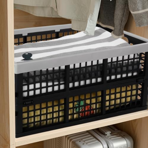 Vababa 42 L Stackable Collapsible Storage Crate, 3-Pack Storage Basket - size: 42 L