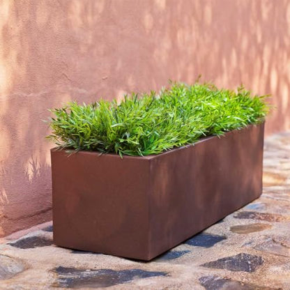 newgarden Jara 24" Rectangular Planter for Indoor and Outdoor Use, Highly UV Resistant, Long Flower Pot for Flowers and Plants, Polyethylene in Spain (60 x 20 cm, Bronze)