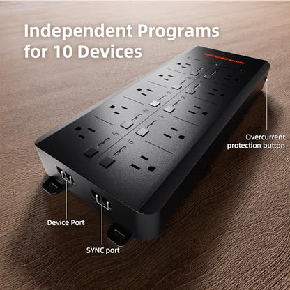 Spider Farmer GGS AC10 Power Strip Kits 10 AC APP-Based Controls Outlets - size: 10 Outlets