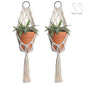 Artilady Macrame Plant Hanger, Boho Hanging Planter for Indoor Plants - color: White E