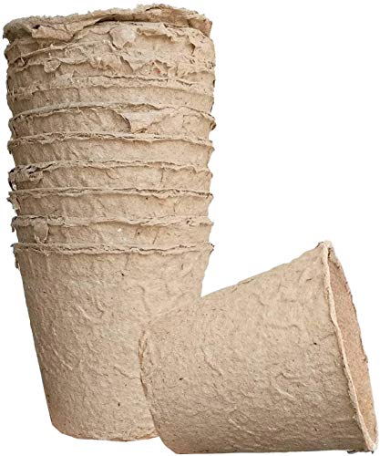 Biodegradable Peat Pots Set (2 Packs of 10 Pots) - size: 2 Pack
