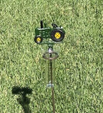 Tractor Rain Gauge and Garden Stake