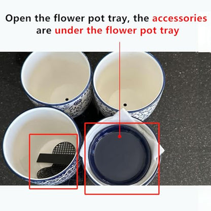 4.6 Inch Ceramic Small Succulent Planter Pots Set of 4 - size: 4.6 Inch