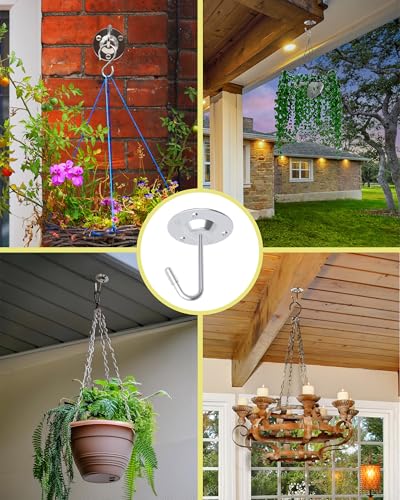 NACETURE Heavy Duty Plant Ceiling Hooks, Stainless Steel, 3 Pack - color: Sliver