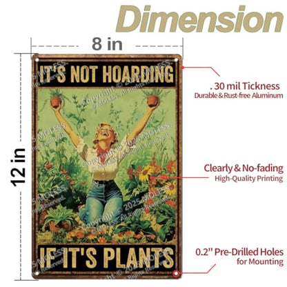 8x12″ Gardening Sign | Funny Garden Decor, Hoarding Plants, 2487 - style: Not Hoarding