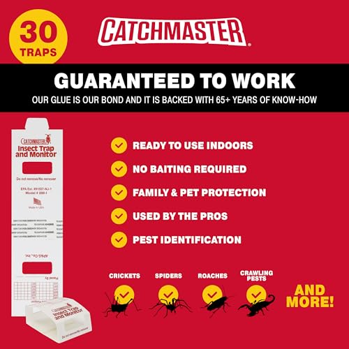 Catchmaster Spider & Insect Glue Traps, 30 Sticky Traps Indoor for Home - size: 30 Traps