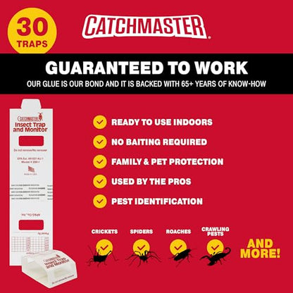 Catchmaster Spider & Insect Glue Traps, 30 Sticky Traps Indoor for Home - size: 30 Traps