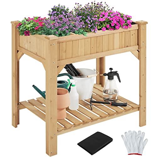 Yaheetech 36" Raised Planter Box 8-Pocket with Grow Grid,1Pcs