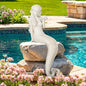 Large Mermaid Statue, 26 in DIY Outdoor Garden Sculpture Figurines - color: Mermaid-25.6"
