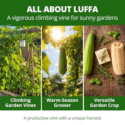 HOME GROWN Luffa Loofah Gourd Seeds, 40 Seeds, Luffa aegyptiaca