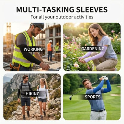 FREEHOTU Gardening Arm Sleeves for Women Men - color: Green Tropical Paisley Floral