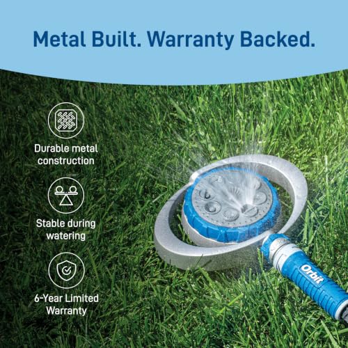 Orbit Metal 8-Pattern Turret Sprinkler, Weighted Base - 28252