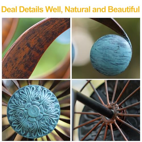 LimeHill Wind Spinners Outdoor - 84" H Large Metal Garden Decor