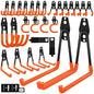 28 Pack Garage Hooks Heavy Duty with Non Slip PVC Coating - color: Orange, size: 28pack