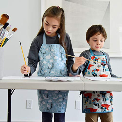 Urban Infant Little Helper Cooking Apron for Toddlers, Kids, Children - color: Dinosaurs, size: Medium (6 - 12 yrs), style: Personalized