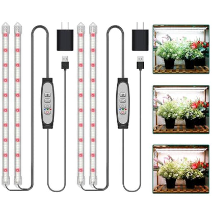 Grow Light Strips for Indoor Plants, 16" Full Spectrum Plant Light - size: 2 Bars 2 Pack