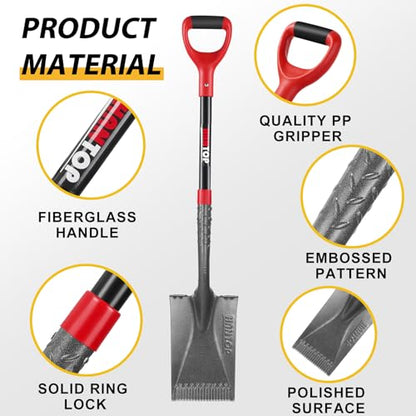 Sharp Blade Garden Spade Shovel Flat Spades for Gardening and Edging - style: Contemporary