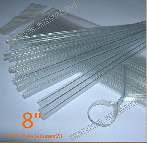 Weststone - 200pcs Heavy Duty (Wire#23) Plastic Twist Ties - 200 Clear 8" - color: 200 Clear 8"