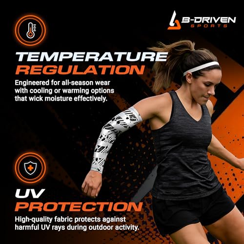 B-Driven Sports Sleeve Pro-Fit - Patriotic Arm Sleeve - USA, Cuba, Mexico, Israel, Canada, Venezuela, Dominican Rep. - Single - color: Dominican Republic, size: XXX-Small (Youth Standard)