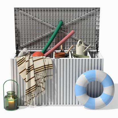 Veradek Everything Box - 120-Gallon Outdoor Storage Box - color: White