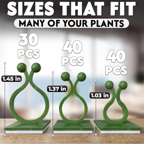 110 Pcs Self-Adhesive Climbing Plant Wall Clips for Vines (Green) - color: Green