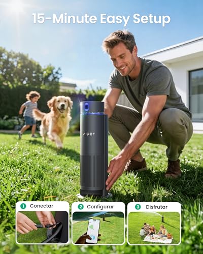 Aiper IrriSense 2 Lawn Sprinkler, Smart Irrigation System, Multi-Zone Plant-Specific Watering, Smart Scheduling, Weather-Adaptive Irrigation with Rain Sensor, for Lawns up to 4,800 sq.ft.-Rainbow
