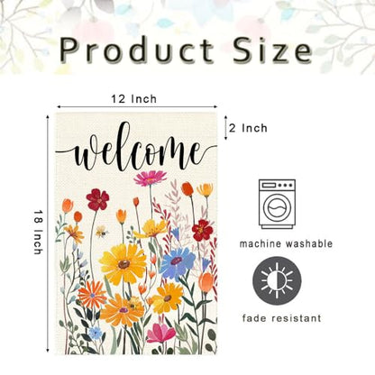 Spring Summer Garden Flag 12x18 Inch Outside Yard Porch Decoration - size: 12" x 18"