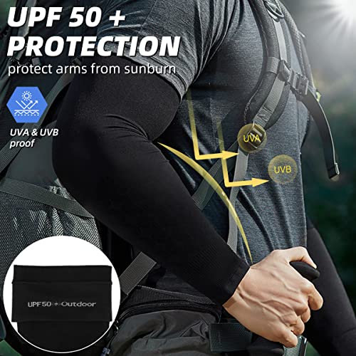 BHYTAKI UV Sun Protection Arm Sleeves, UPF 50 Sports Cooling Arm Compression Sleeves for Men Women Teenager - color: 2 Black+2 Dark Gray+2 Fluorescenct Green