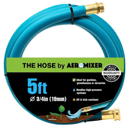 Aeromixer THE HOSE 3/4 Inch Garden Hose 5 Ft Heavy Duty Water Hoses - size: 3/4" x 5', style: 1 Pack