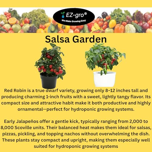 EZ-GRO Salsa Garden Seeds Pod Kit (12) Compatible with Aerogarden Pods - color: 12 Pod