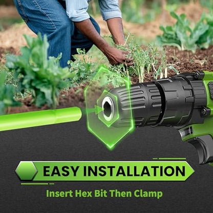 1.6"x16.5" Green Garden Auger Drill Bit for Planting, Post Hole Digger - color: Green, size: 1.6x16.5in
