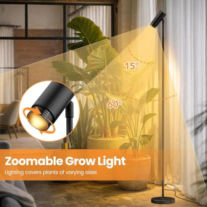 Auto On/Off Timer - 6FT Standing Grow Light for Indoor Plants, 30W