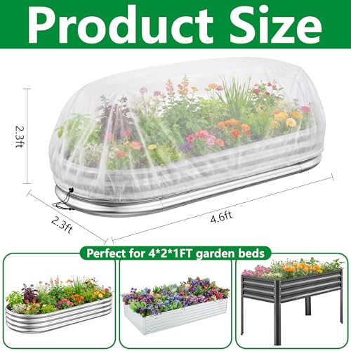 2Pcs Garden Raised Bed Plant Shade Cloth,Non-Woven Sunshade Cover for 4x2ft - color: 2 Pcs