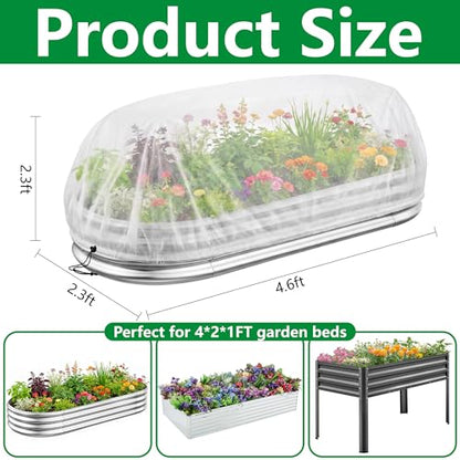 2Pcs Garden Raised Bed Plant Shade Cloth,Non-Woven Sunshade Cover for 4x2ft - color: 2 Pcs