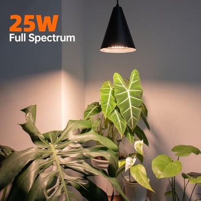 Bstrip Hanging Grow Light for Indoor Plants 25W Full Spectrum - color: Black