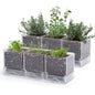 D'vine Dev 2-Pack Acrylic Herb Garden Planter Set, Clear, 76-V-D-2 - color: Clear, size: 24"