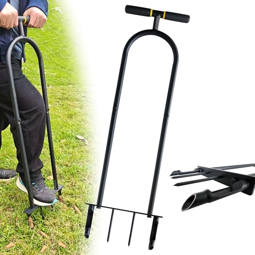 Core Aerator Lawn Tool, Plug Aerator for Hard Soil, Auto-Eject, No-Clog
