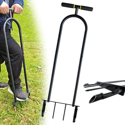Core Aerator Lawn Tool, Plug Aerator for Hard Soil, Auto-Eject, No-Clog