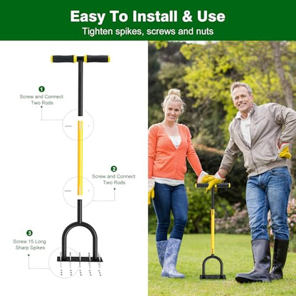 Lawn Aerator Tool - Grass & Soil Aerator for Lawn & Yard Care